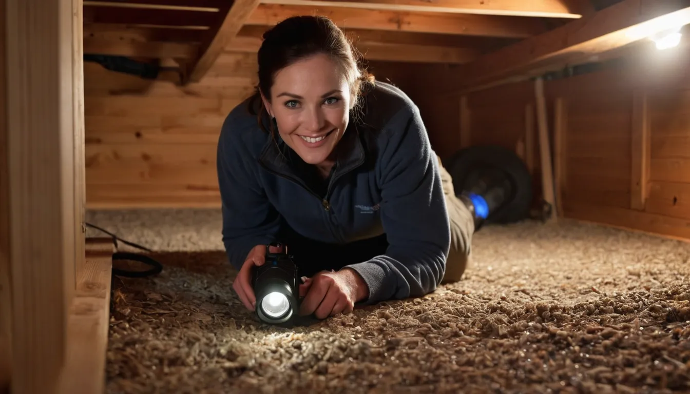 A provider inspecting a crawl space for moisture and pests in the Snoqualmie area